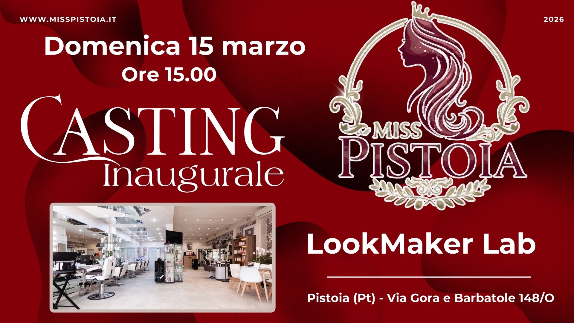 Casting inaugurale Miss Pistoia 2026